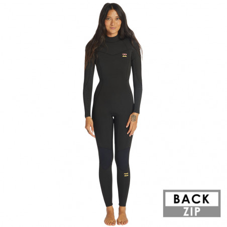 COMBINAISON FEMME BILLABONG SYNERGY 3/2 BACKZIP NOIR