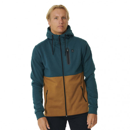 VESTE ZIP RIP CURL ANTI SERIES DEPARTED BLEU VERT