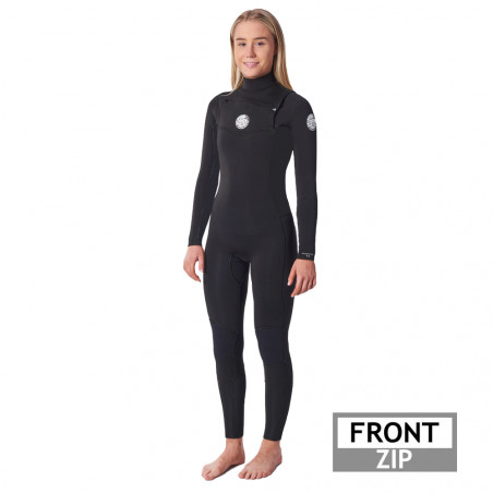 COMBINAISON FEMME RIPCURL DAWN PATROL 5/3 FRONTZIP NOIR