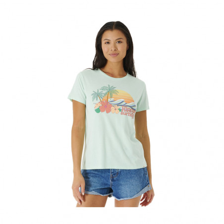 T-SHIRT FEMME RIPCURL LOW TIDE STANDARD MENTHE