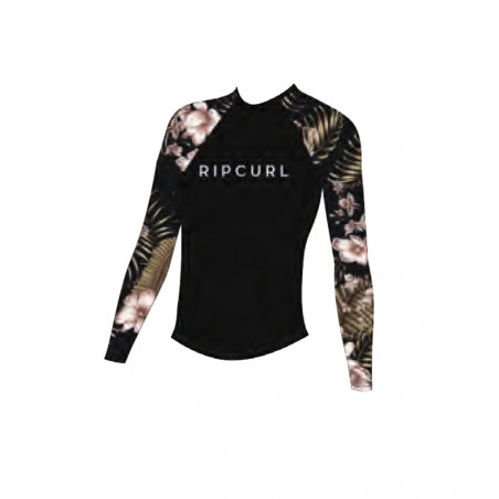 Lycra Femme Rip Curl Playabella Relaxed manches longues 2022 black/gold