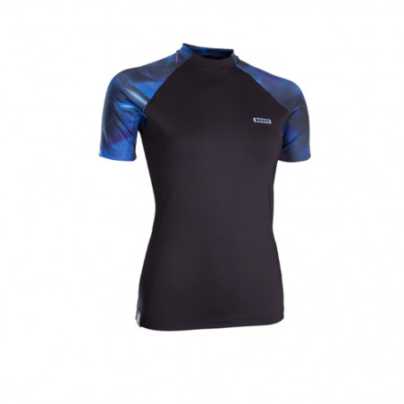 TOP LYCRA ION RASHGUARD FEMME LIZZ MANCHE COURTE NOIR CAPSULE M