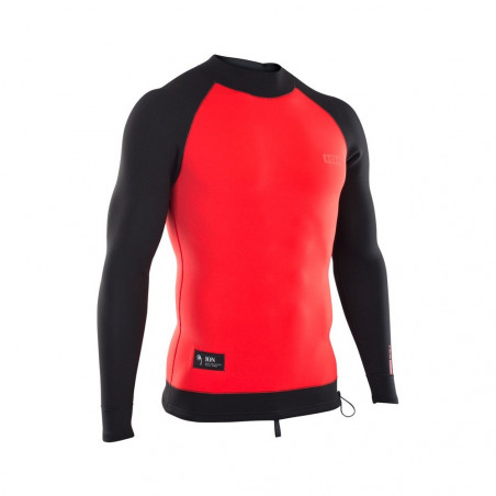 TOP NEOPRENE ION 2/2 MANCHES LONGUES ROUGE/NOIR