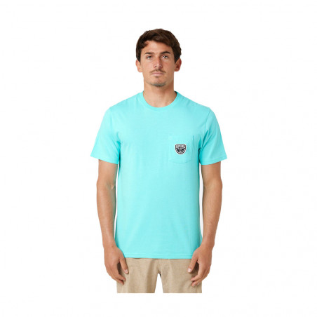 T-SHIRT RIPCURL BADGE AQUA