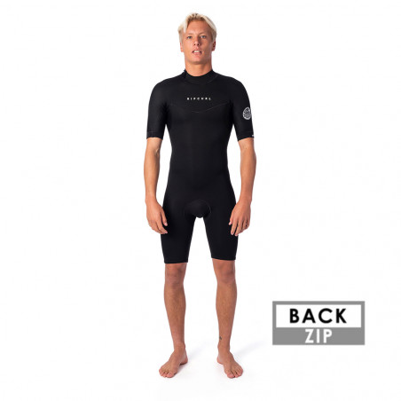 SHORTY RIP CURL DAWN PATROL 2MM BACKZIP NOIR