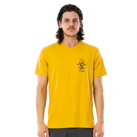 T-SHIRT RIP CURL SEARCH ESSENTIAL JAUNE MOUTARDE