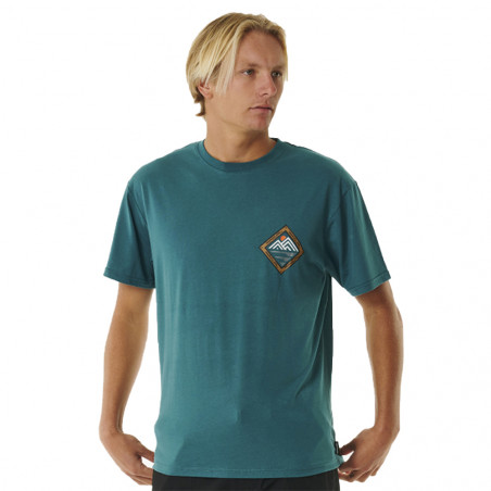T-SHIRT RIP CURL VAPORCOOL JOURNEYS PEAK BLEU