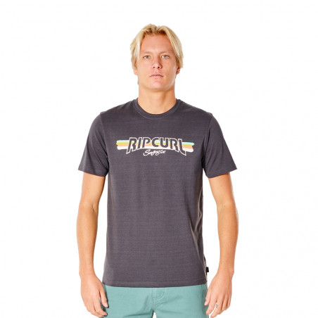 T-shirt Surf revival Yeah Mumma Noir Rip Curl