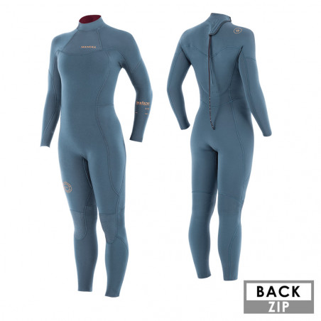 COMBINAISON MANERA Seafarer Backzip 4/3 FEMME PEWTER