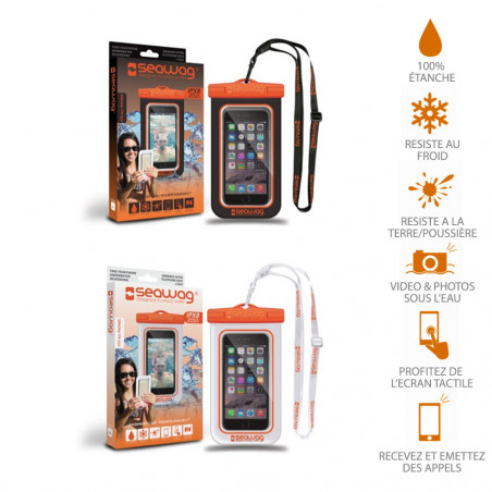 POCHETTE ETANCHE SEAWAG ORANGE POUR SMARTPHONE