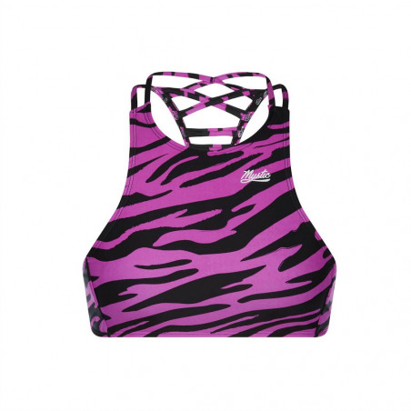 HAUT DE MAILLOT DE BAIN SURF MYSTIC FEMME NOIR / ROSE