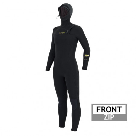 COMBINAISON CAGOULE FEMME MANERA MAGMA 6/4 FRONTZIP NOIR