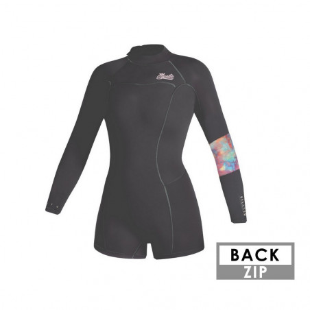 Shorty Femme Mystic Lunar 2/2 backzip 2023 manches longues gris