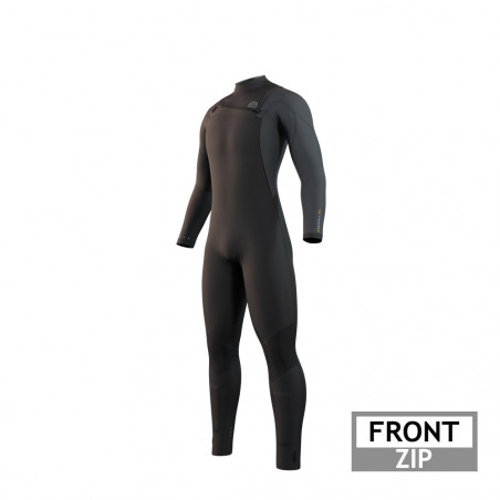 Combinaison Mystic Marshall Frontzip 3/2 mm Noir/Gris
