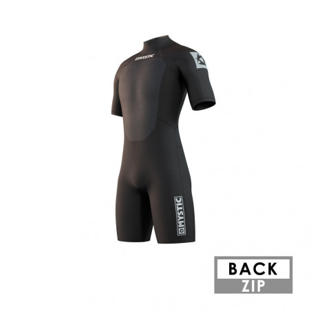 SHORTY MYSTIC BRAND 3/2 BACKZIP NOIR 2023