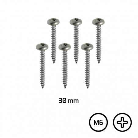 VISSERIE MARINE POUR FOOTSTRAPS CRUCIFORME - M6 30 MM - 6 PCS