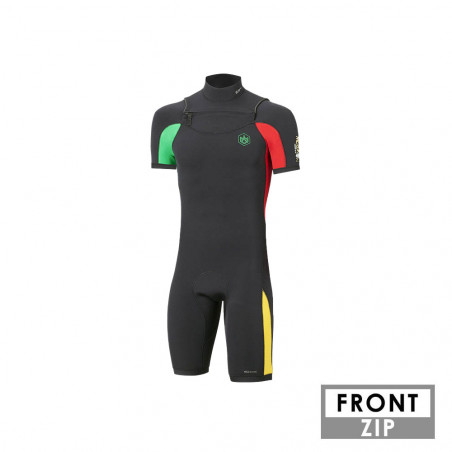Shorty MANERA LINE UP Frontzip 2/2 RASTA XS