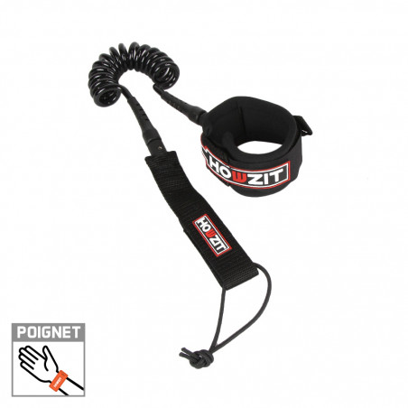 LEASH DE WINGFOIL HOWZIT COIL NOIR POIGNET 4' 
