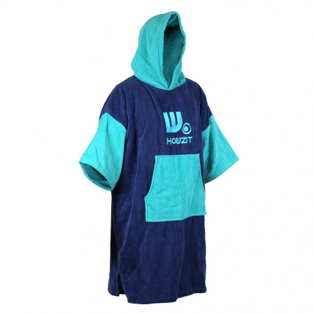 Poncho en velours Howzit bleu/vert 