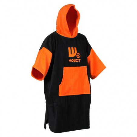 Poncho en velours Howzit noir/orange 
