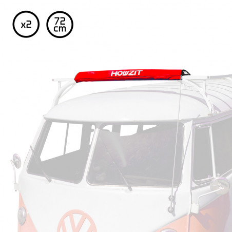 LOT DE 2 MOUSSES DE BARRE DE TOIT LARGE HOWZIT ROUGE 