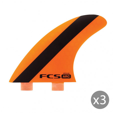 AILERONS SURF FCS ARC MEDIUM PC SET DE 3 M (65-80kg)