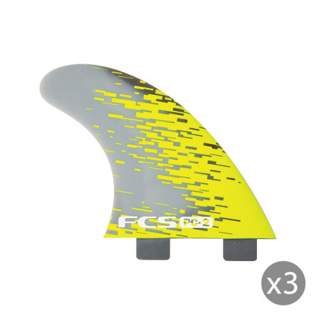 AILERONS SURF FCS PC-2 ACID SMOKE X-SMALL SET DE 3 XS (- 55kg)