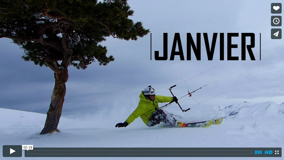 C'était janvier en snowkite.