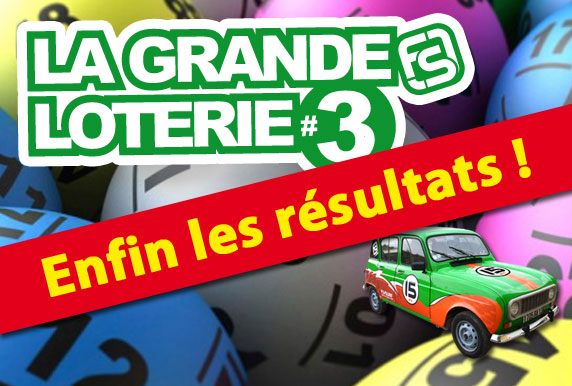 Les résultats de la grande Loterie 3!